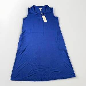 Greige Royal Blue Tank Top Midi Dress Sz Small With Pockets NWT (A33)